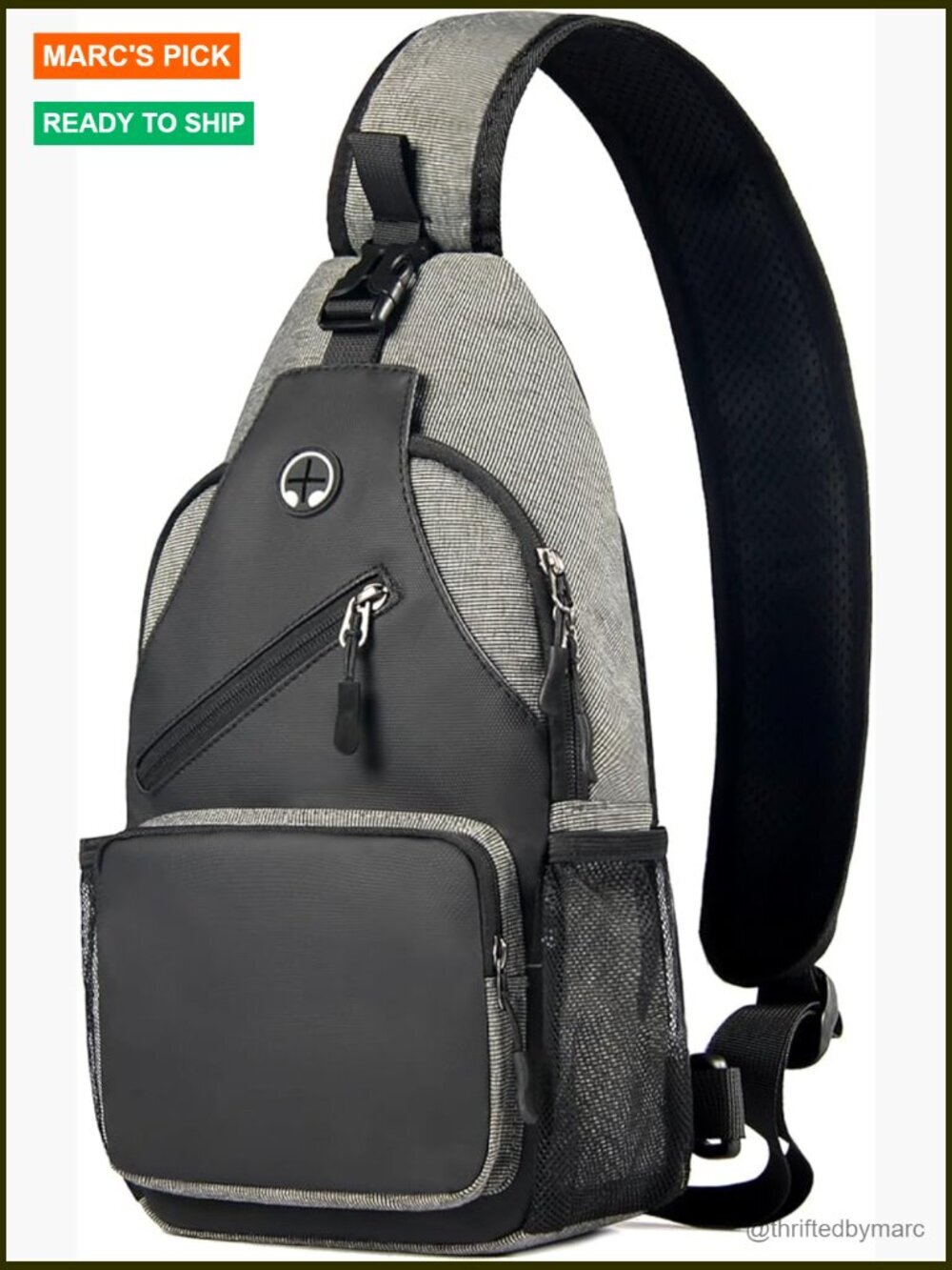Men's Sling Bag Crossbody Backpack Daypack Hiking Travel Adjustable Strap
